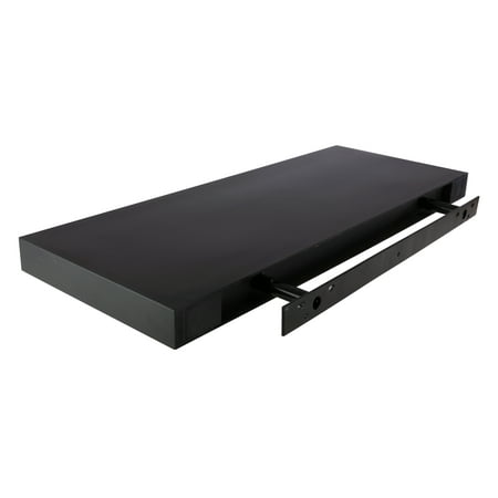 Matte Finish 24 kieragrace Stockholm Aberg Floating Shelf w//LED Light Black